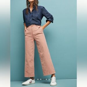 Frye for Anthropologie Nadia High Rise Wide Leg pant size 25
